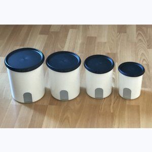 Tupperware One Touch Reminder Canister 4pc Set